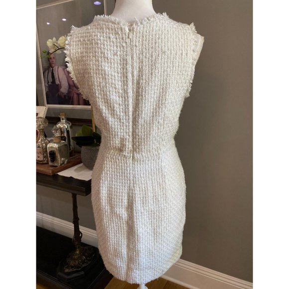 Z Spoke Zac Posen Gray White & Silver Woven Dress - Picture 4 of 8